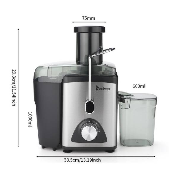 ZOKOP 3" Wide Mouth Juice Extractor with 3 Speeds Bed Bath & Beyond