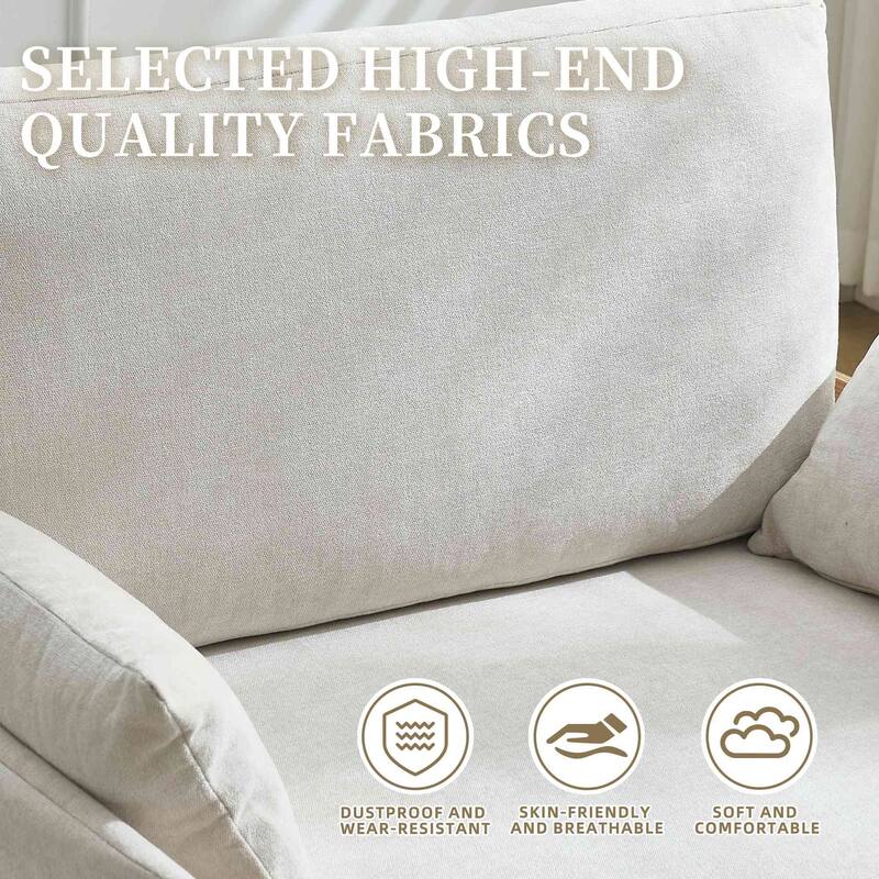 Convertible sofa bed, 3-in-1 convertible with 3 pillows
