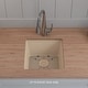 preview thumbnail 2 of 5, 16 Inch Lexicon Platinum Quartz Composite Drop-in Undermount Single Bowl Galaxy Beige Kitchen Sink LP-1618-B-SO
