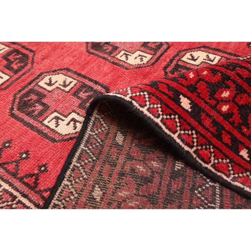 ECARPETGALLERY Hand-knotted Baluch Red Wool Rug - 3'6 x 6'4