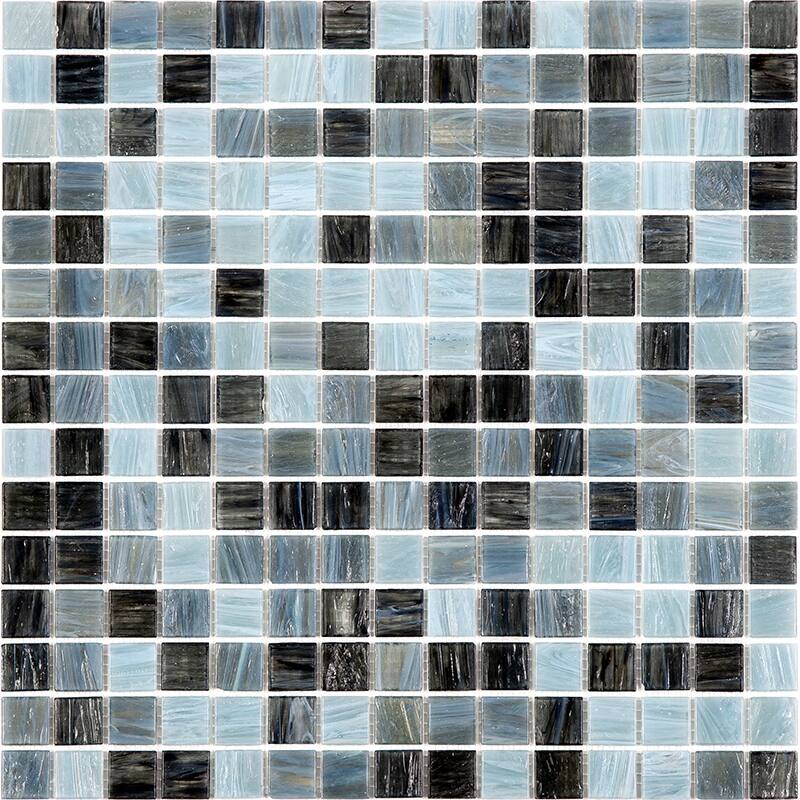 Apollo tile 12" x 12" Mingles Glossy Dark Gray Glass Tile (20 sq ft/case) - 20 Pack