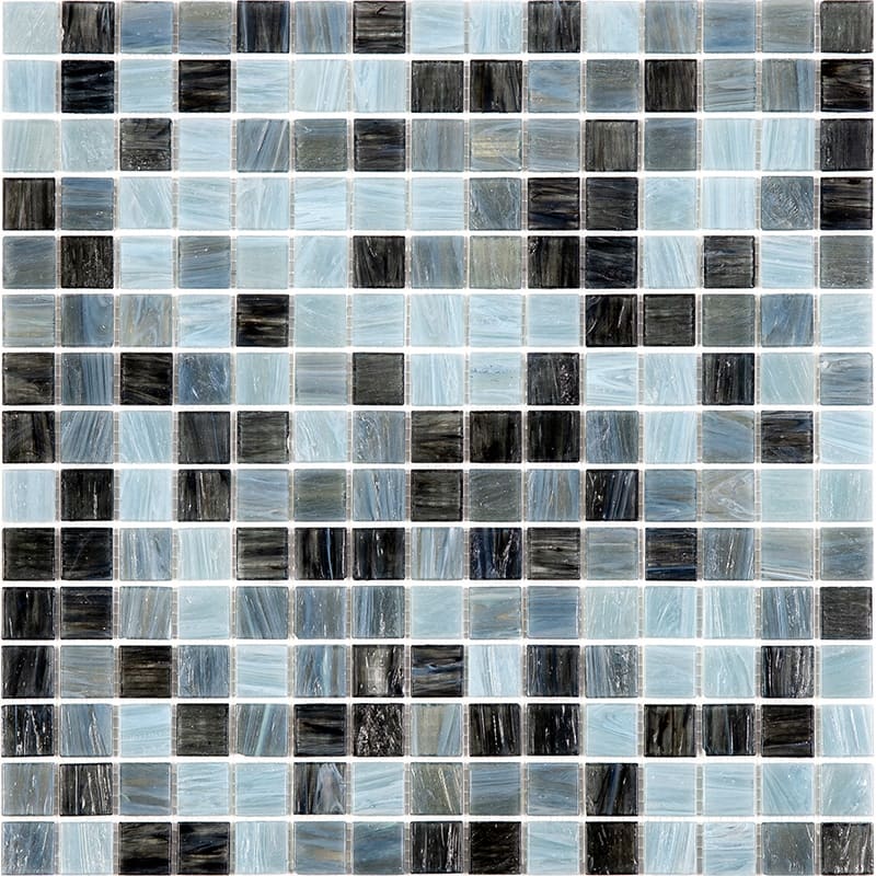 Apollo tile 12" x 12" Mingles Glossy Dark Gray Glass Tile (20 sq ft/case) - 20 Pack