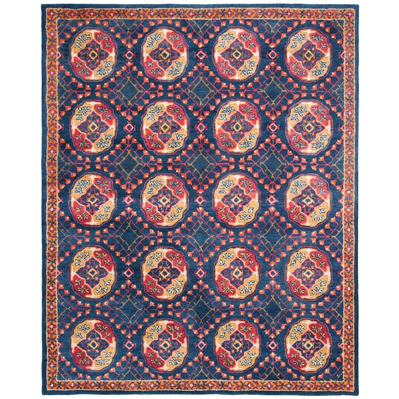 SAFAVIEH Handmade Heritage Rose Chintz Traditional Oriental Wool Rug