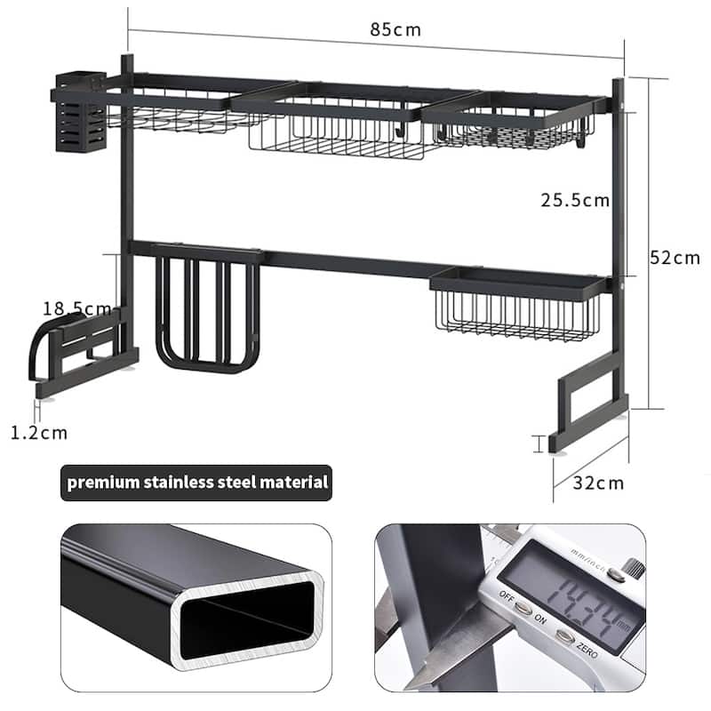 Stainless Steel Dish Rack Over The Sink - 33.5x20.9inch