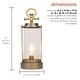 preview thumbnail 8 of 10, Vintage Metal and Glass Lantern with Warm White LED- Large