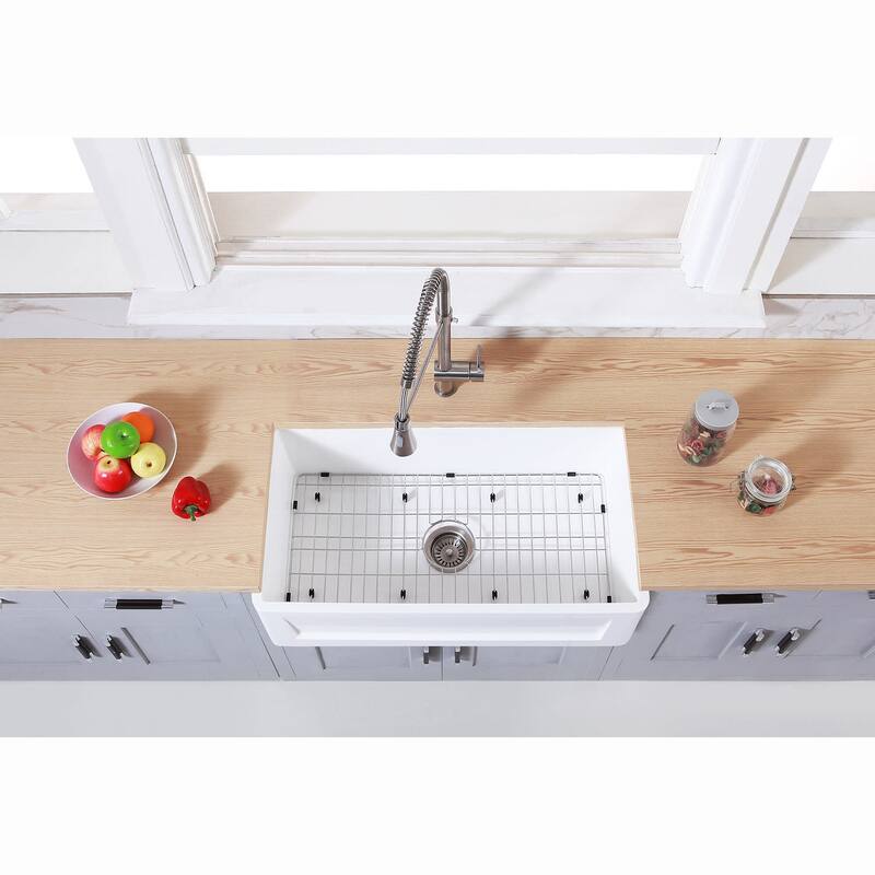 Kingston Brass Arcticstone 36" Farmhouse Single Basin Stone Composite