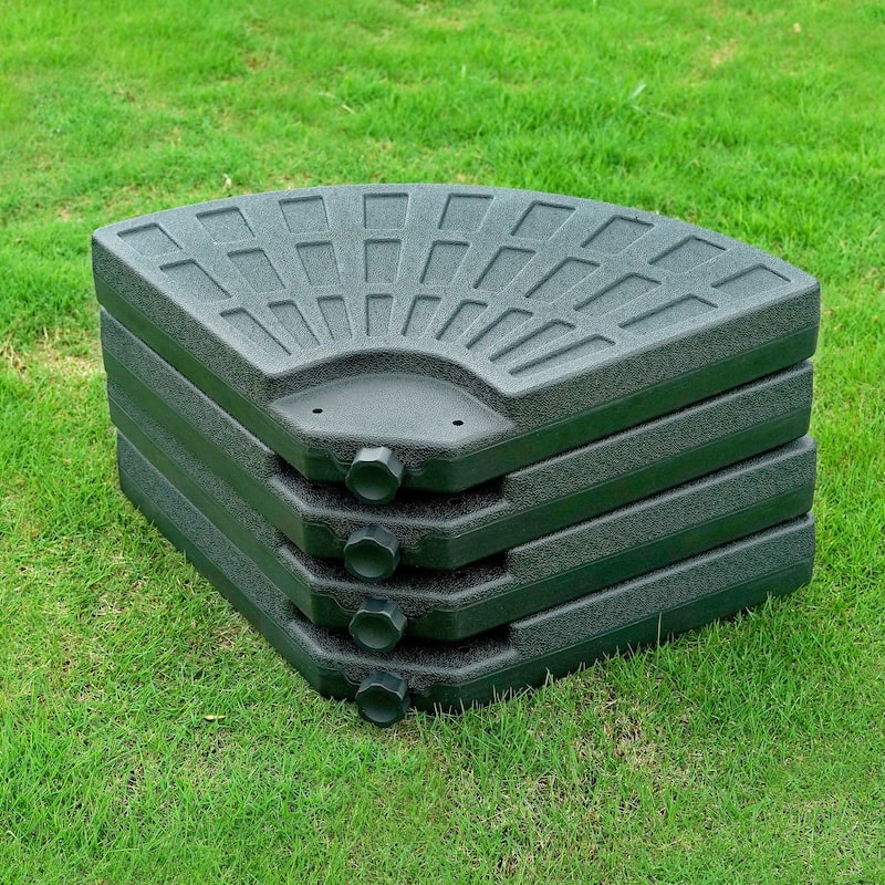 Javlergo 3-in-1 Heavy Duty Umbrella Base Stackable Sand & Water Fillable Patio Weights Portable HDPE Stand for Outdoor Umbrellas