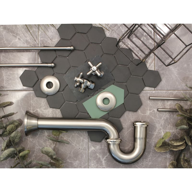 Gourmet Scape Plumbing Supply Kit with 1-1/2" P-Trap - 1/2" IPS Inlet x 3/8" Comp Oulet