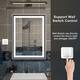 Wall Mounted Back Light Bathroom Framed LED Mirror Anti- Fog With Dimmable Light Touch Sensor And Memory Function