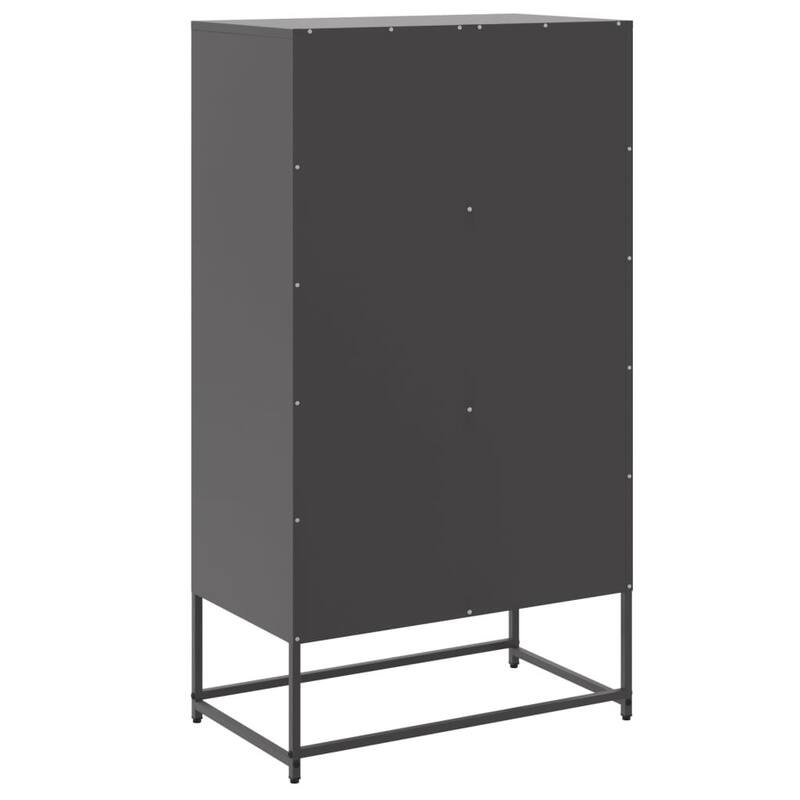 vidaXL Highboard Storage Side Cabinet Cupboard Living Room Furniture Steel - 27.0 x 15.2 x 48.6