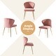 preview thumbnail 16 of 88, Barbara Contemporary Upholstered Side Chair with Small Base Set of 2 by HULALA HOME