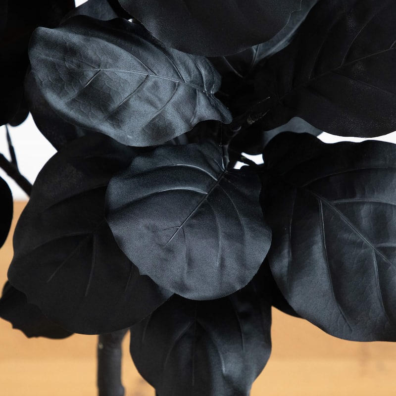 6-ft Artificial Halloween Black Fiddle Leaf Tree