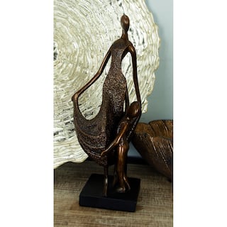 Bronze Polystone Family Decorative Sculpture