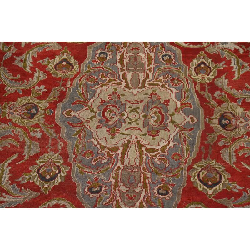 Hand Knotted Oriental 100% Wool Carpet Traditional Floral Red Sultanabad Area Rug - 16' 10'' X 12' 5''