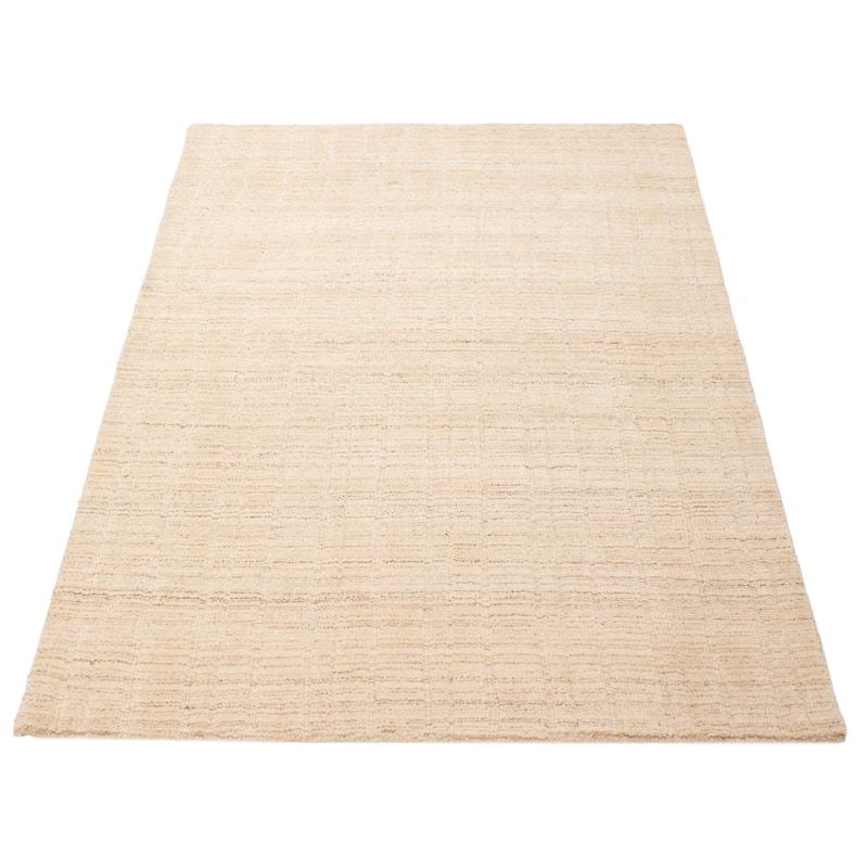 ECARPETGALLERY Hand Tufted Timeless Beige Wool Rug - 5'1 x 7'9
