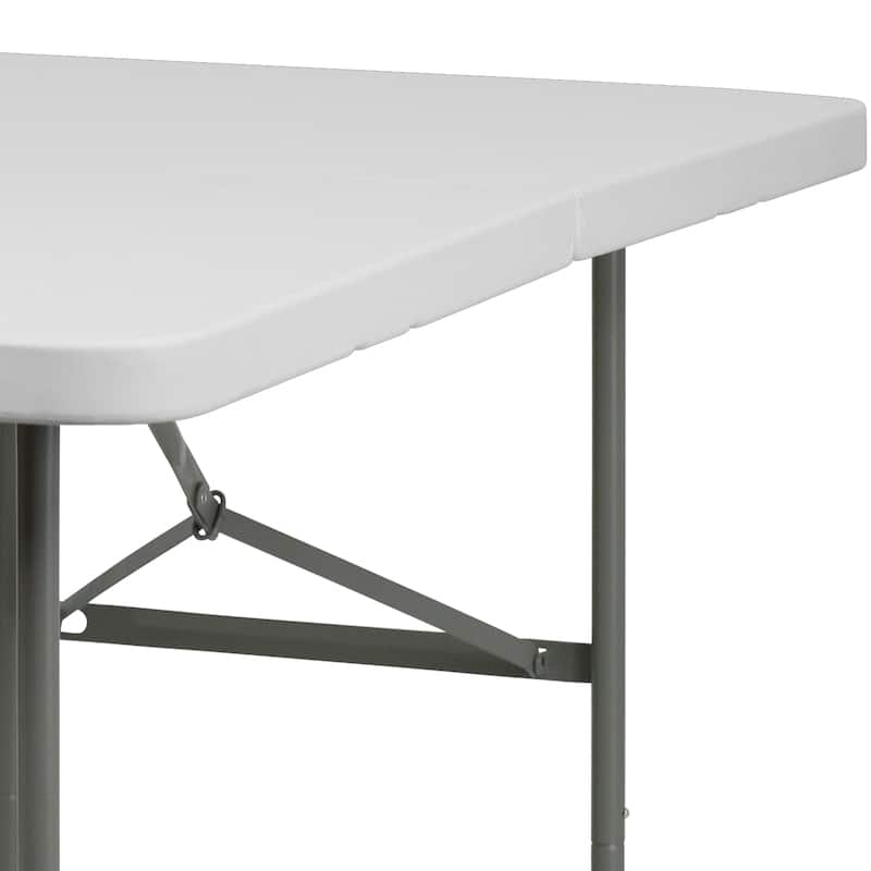 30"W x 60"L Bi-Fold Granite White Plastic Folding Table - Banquet Table
