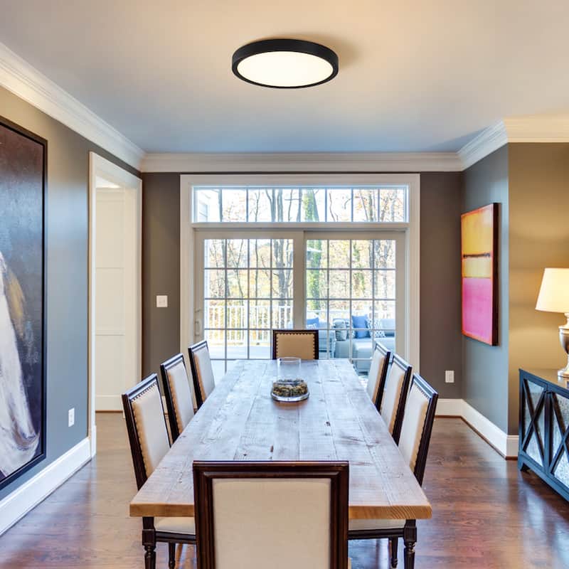 Modern 9.06-inch Round LED Flush Mount Ceiling Lighting for Hallway Bedroom