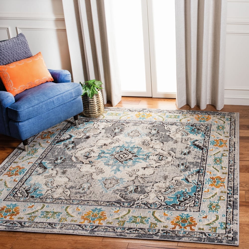 SAFAVIEH Monaco Oceane Boho Medallion Distressed Area Rug