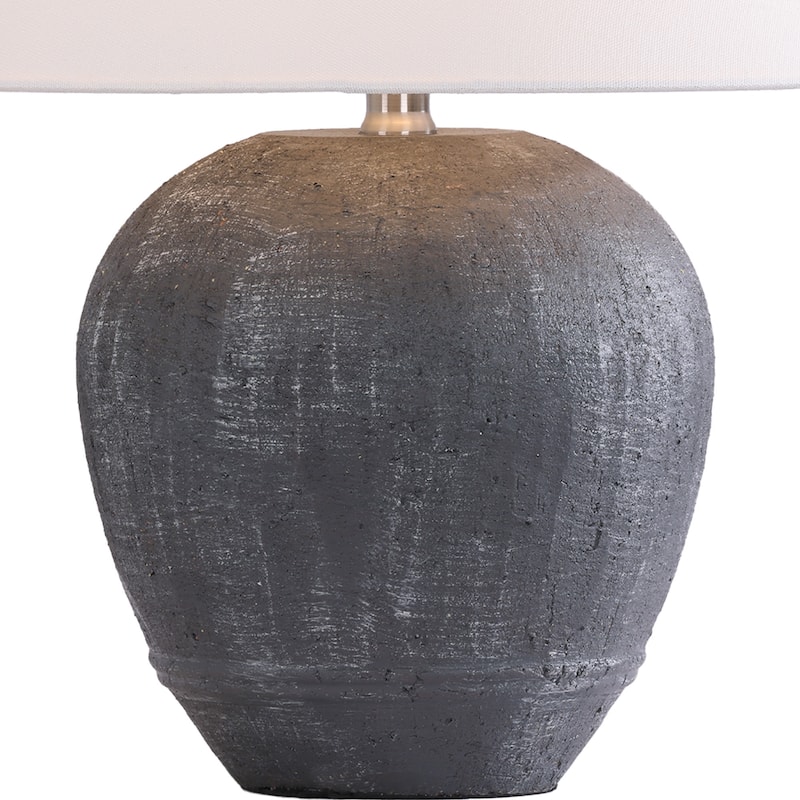Ceramic Table Lamp with Linen Shade