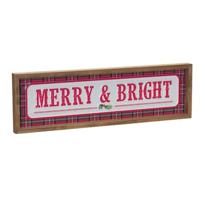 Merry & Bright Sign 19.75"L - 19.75 x 1 x 5.75
