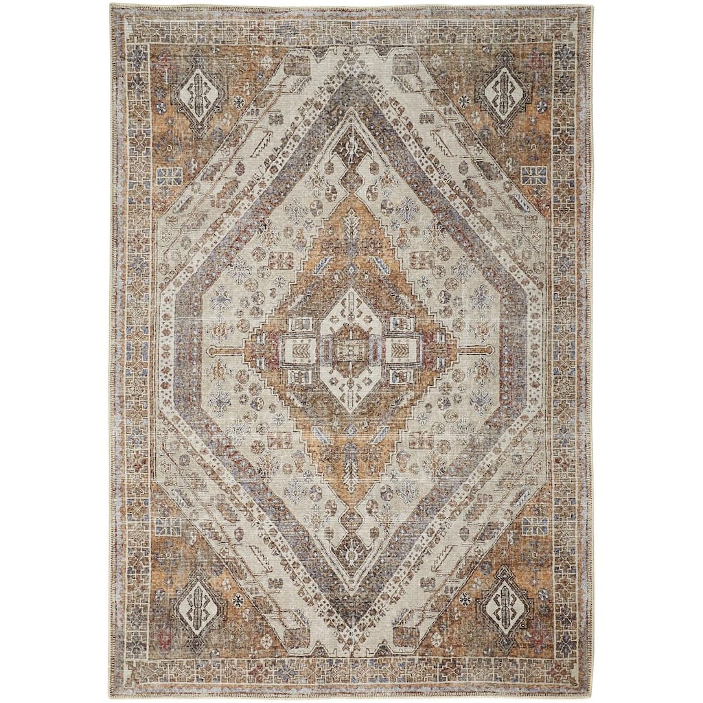 Towe Abstract Modern Low Pile Durable Area Rug By HomeRoots - 9' x 12'