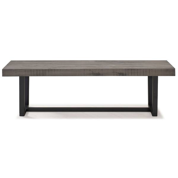 Shop Offex 60 Rustic Farmhouse Solid Pine Wood Dining Bench