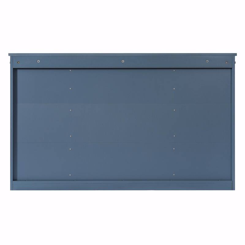 47-Inch Bathroom Mirror Cabinet with Storage, Adjustable Shelf, Open Shelves