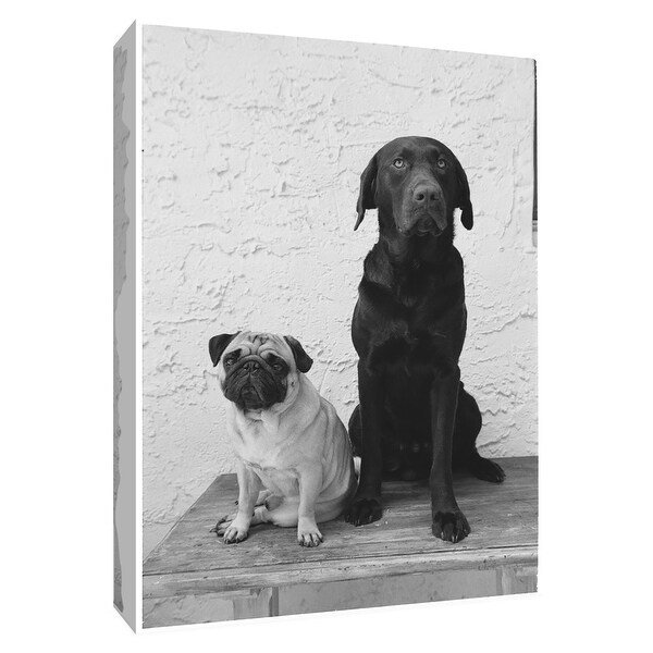 PTM Images 9-154981 PTM Canvas Collection 10" x 8" - "Waiting" Giclee Dogs Art Print on Canvas