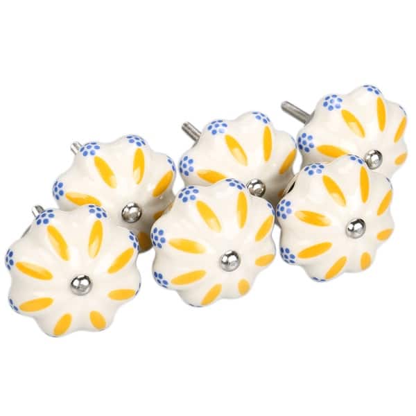 Shop 6 X Hand Painted Ceramic Door Knobs Cabinet Drawer Wardrobe