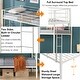 preview thumbnail 2 of 13, White Twin over Twin Metal Bunk Bed with Safety Guardrails