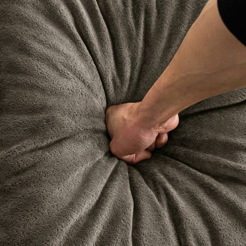 Modern Sleeper Gray Chenille Sofa with Deep Seat, No Assembly Required