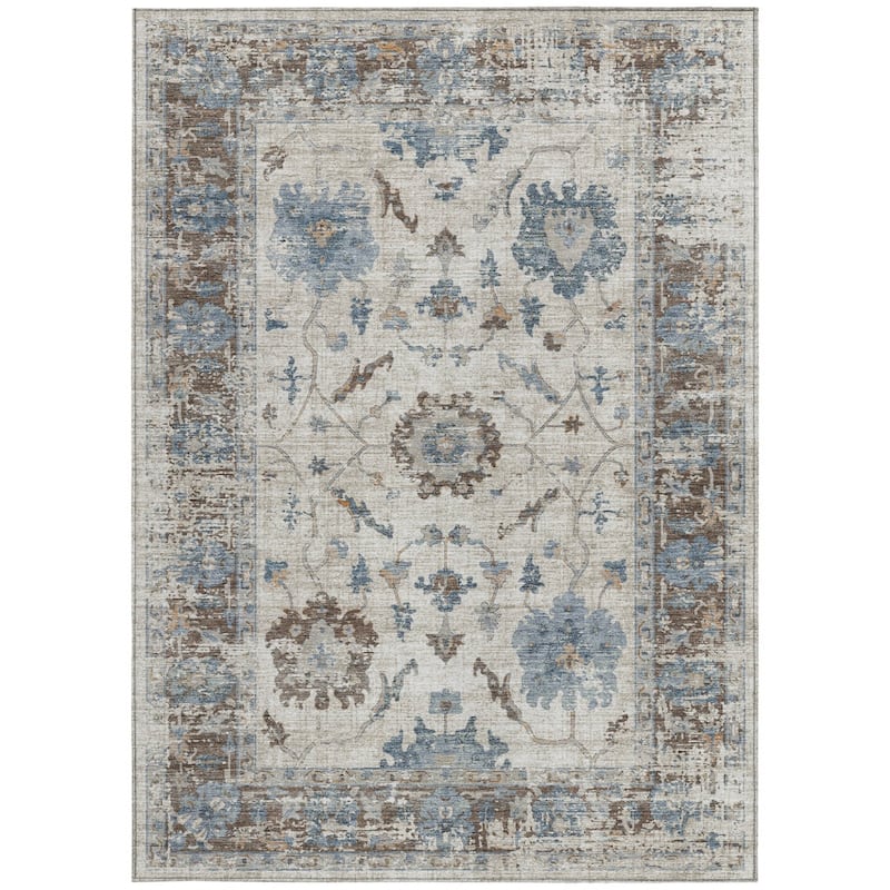 HomeRoots Floral Traditional Rectangle Outdoor Rug