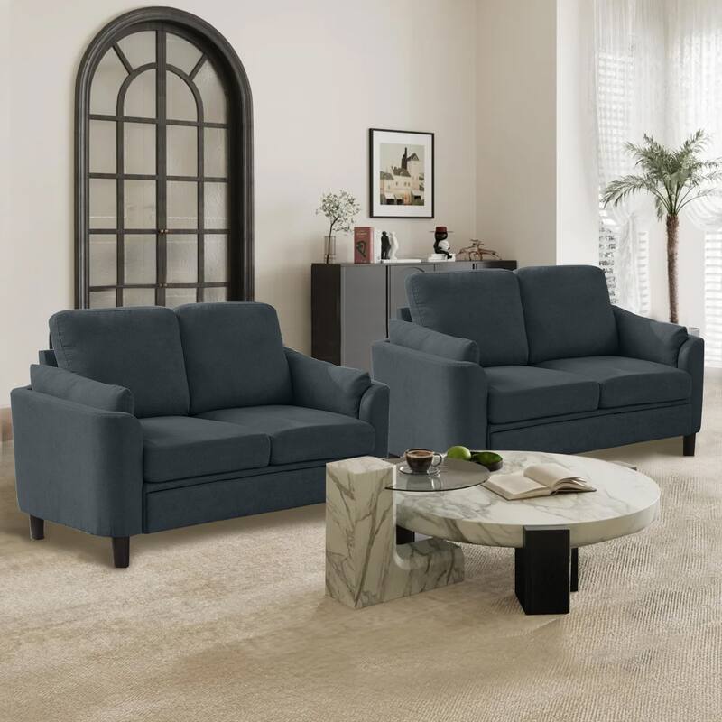 59.05" Loveseat Sofa 2 Set with Soft Handrest