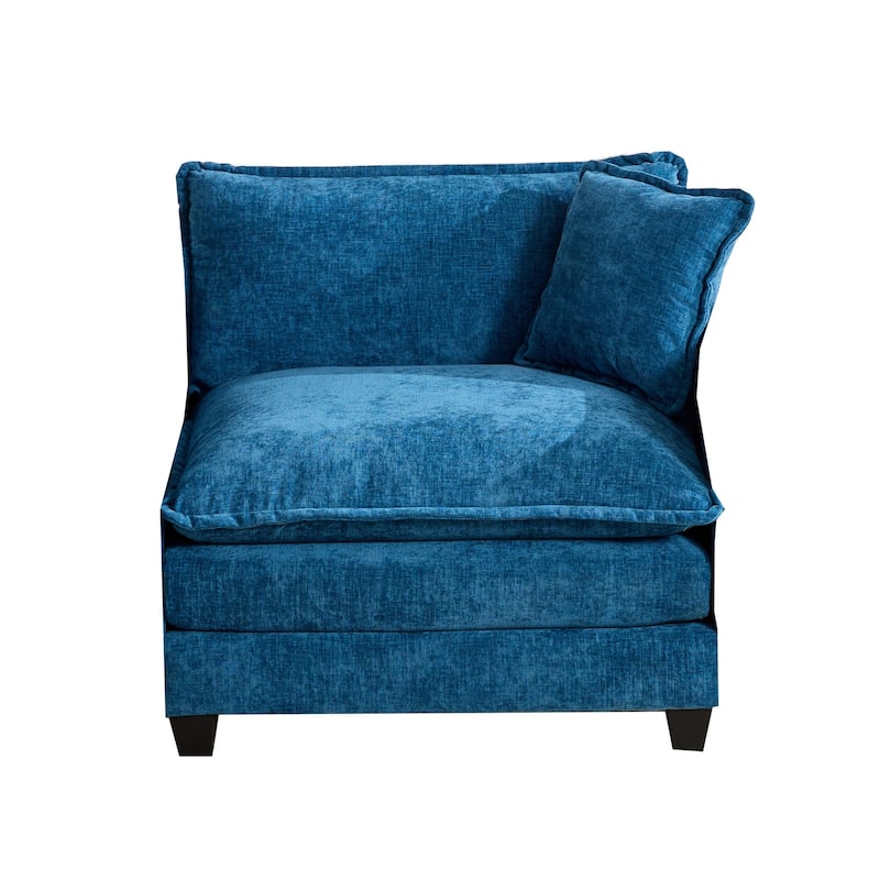 Cloud Sofa one Seat (Armrests are not included), Sectional Couch for Living Room, Comfy Double Layer Upholstered Seat Cushion - Blue