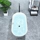 preview thumbnail 8 of 33, Altair Kaprun Flatbottom Freestanding Acrylic Soaking Bathtub in Glossy White with Drain and Overflow