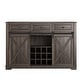 preview thumbnail 14 of 23, 54" Farm Style Wood Buffet Bar Cabinet w/Wine & Glass Rack