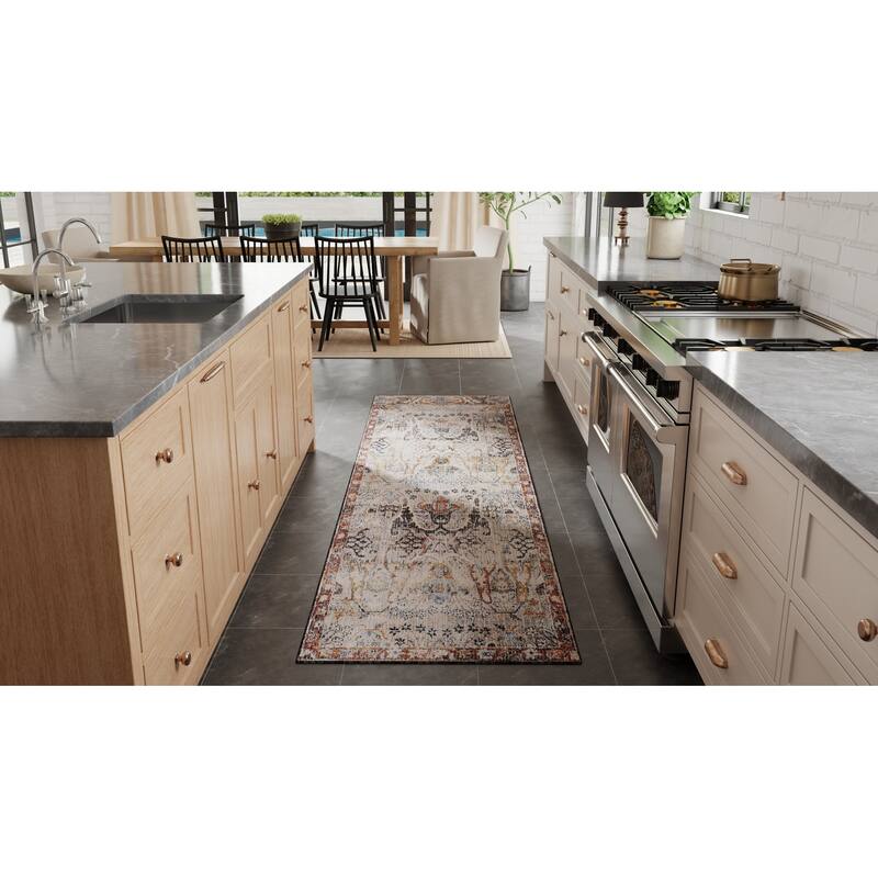 Melrose R39P2 Ikat Transitional Area Rug
