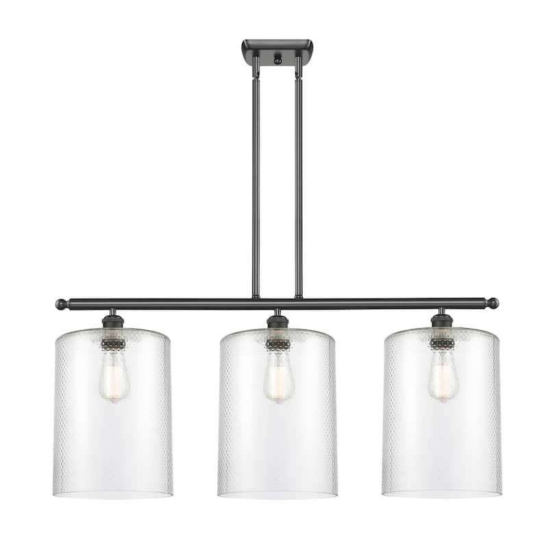 Innovations Lighting 516-3I-10-36-L Cobbleskill Linear Cobbleskill 3 - Oil Rubbed Bronze / Clear