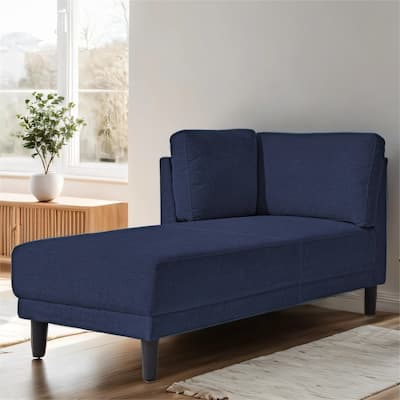 65" Upholstered Chaise Lounge, Sleeper Sofa, Solid Wood Sofa Bed