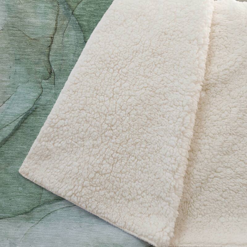 Premium Machine Washable Abstract Modern Sherpa Throw Blanket