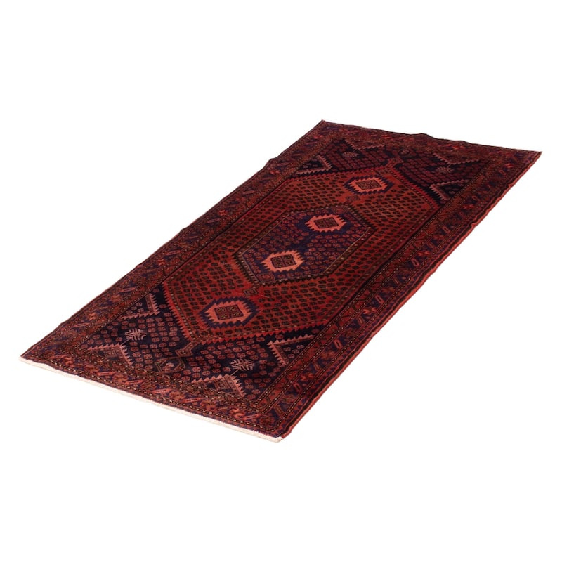 ECARPETGALLERY Hand-knotted Andelz Red Wool Rug - 3'7 x 6'6