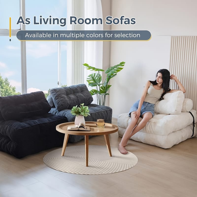 Modular Floor Couch System - Convertible Sofa Bed with Adaptable Layout for Compact Living