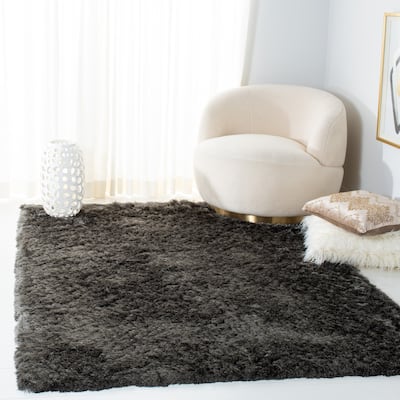 SAFAVIEH Handmade Paris Shag Danara 2.5-inch Thick Rug - Titanium - 5' x 7'