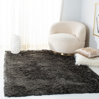 SAFAVIEH Handmade Paris Shag Danara 2.5-inch Thick Rug - Titanium - 5' x 7'