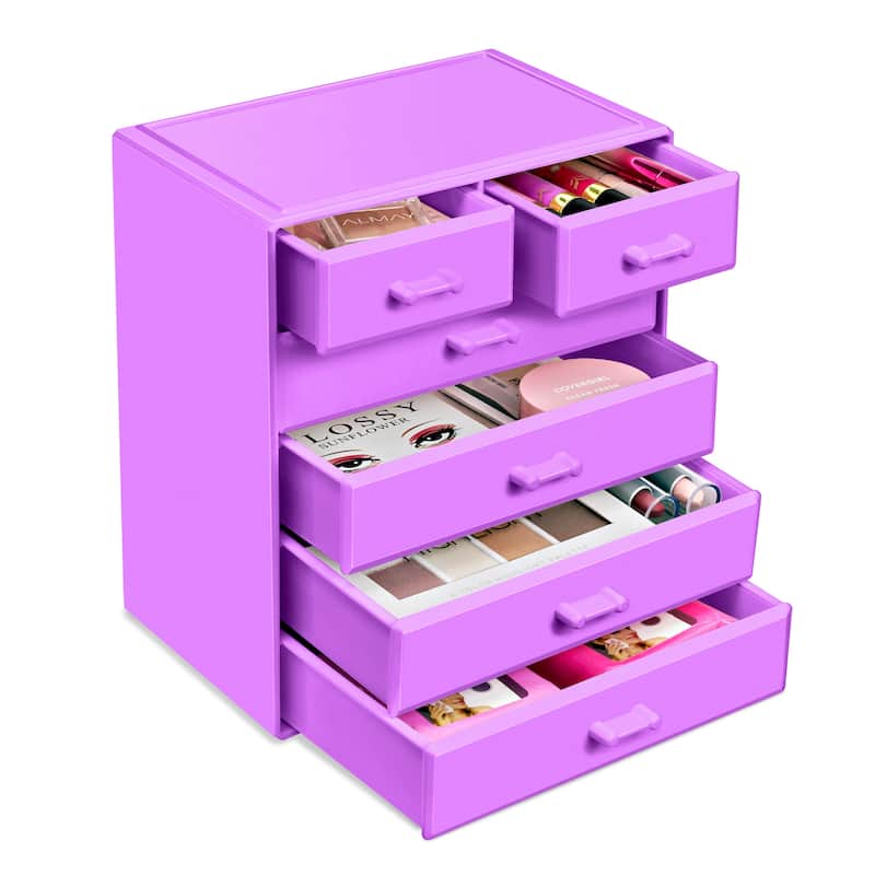 Sorbus Large Acrylic Makeup Organizer and Jewelry Storage Case - 9.50" L x 6.25" W x 11.25" H