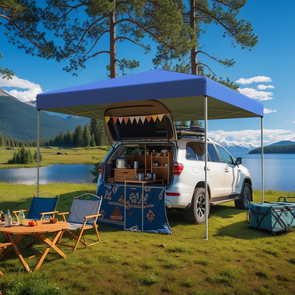 Pop Up Canopy Tent – Outdoor Shade Gazebo with Storage Bag & Sandbags,Easy Setup Canopy for Patio, Camping, Beach