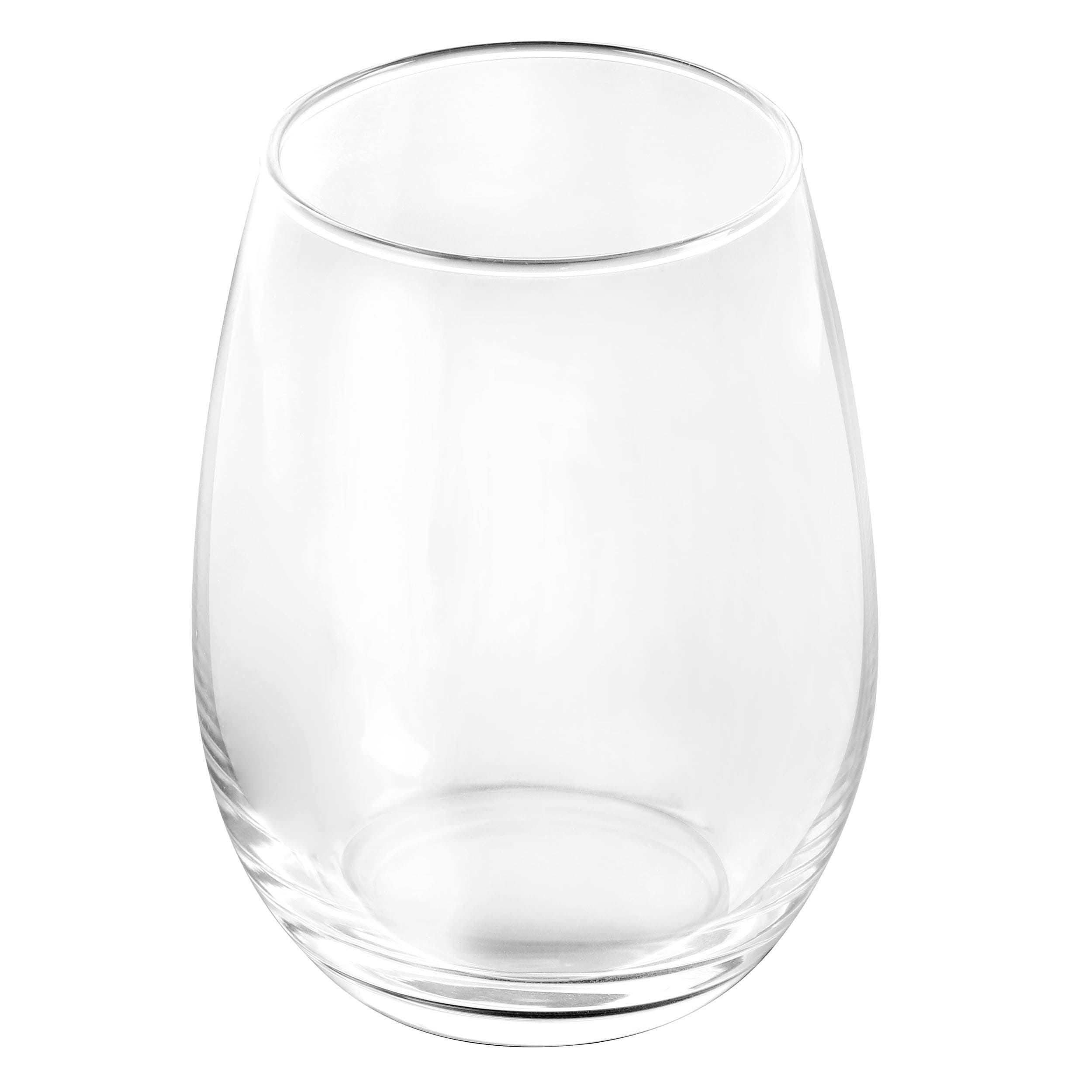 Martha Stewart 4 Piece Stemless Wine Glass Set 19 Oz Clear - Office Depot