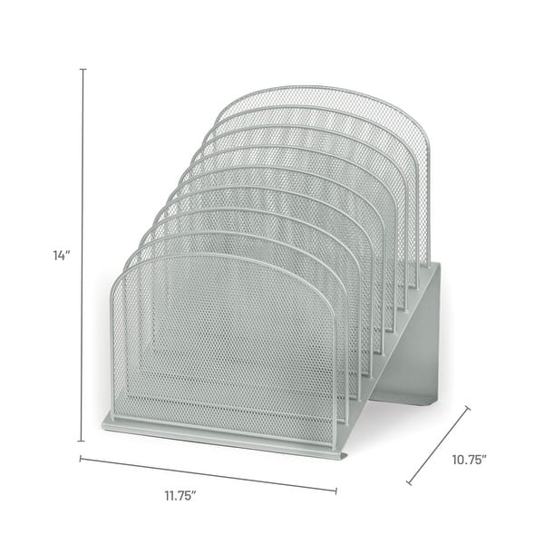 Onyx 8-Tier Desktop File Organizer, Upright Desk Storage