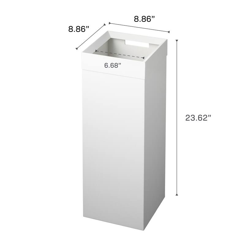 Yamazaki Home Trash Can, Steel, 7.25 gallons, 27 liters