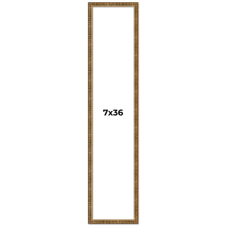 7x36 Frame Gold Solid Wood Picture Frame - Complete Modern Photo Frame